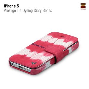 Zenus iPhone 5 / 5S Prestige Tie Dying Diary -Red Mix