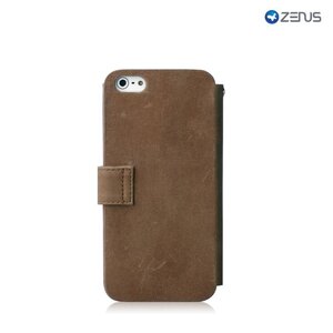 Zenus iPhone 5 / 5S Prestige Vintage Diary (W / Strap) - Vintage Brown