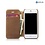 Zenus iPhone 5 / 5S Prestige Vintage Diary (W / Strap) - Vintage Brown