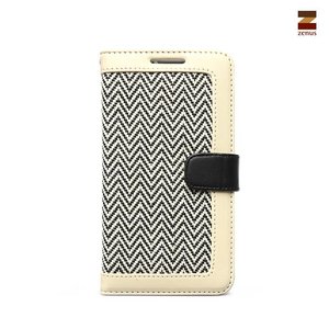 Zenus LG G2 Masstige Herringbone Diary Series -Ivory