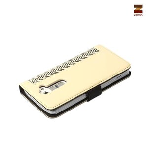 Zenus LG G2 Masstige Herringbone Diary Series -Ivory