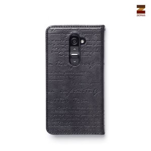 Zenus LG G2 Masstige Lettering Diary Series -Dark Grey