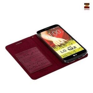 Zenus LG G2 Masstige Lettering Diary Series -Wine