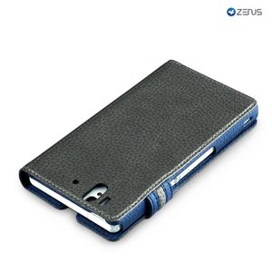 Zenus Sony Xperia Z Masstige Modern Edge Diary Series - Dark Gray