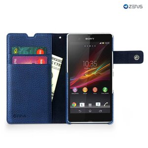 Zenus Sony Xperia Z Masstige Modern Edge Diary Series - Dark Gray