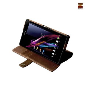 Zenus Sony Xperia Z Ultra Prestige Neo Vintage Diary Series -Dark Brown