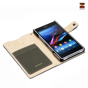 Zenus Sony Xperia Z1 Masstige Cambridge Diary Series -Khaki