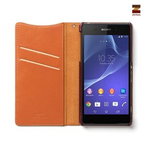 Zenus Sony Xperia Z2 Prestige Signature Diary Series - Camel