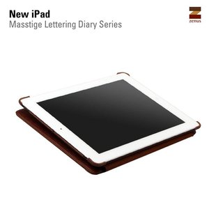 Zenus Ipad 2, 3 en 4 Masstige Lettering Diary Series - Brown