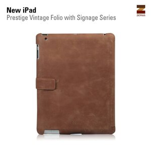 Zenus Ipad 2, 3 en 4 Prestige Vintage Folio With Signage -Vintage Brown