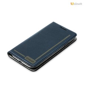 Walnutt Galaxy S4 Line Edge Diary Series - Navy