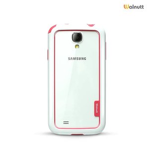 Walnutt Galaxy S4 Walnutt Bumper Solid Series - White / Pink