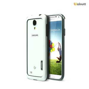 Walnutt Galaxy S4 Walnutt Bumper Solid Series - White / Dark Grey