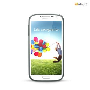 Walnutt Galaxy S4 Walnutt Bumper Solid Series - White / Dark Grey