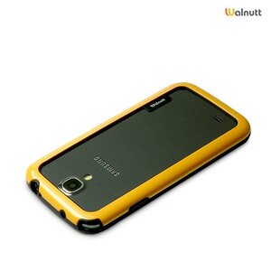 Walnutt Galaxy S4 Walnutt Bumper Solid Series - Yellow / Black