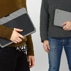 Zenus Tablet Pouch (Tot 10") Masstige Herringbone - Zwart