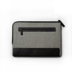 Zenus Tablet Clutch (Tot 12.2") Masstige Herringbone Clutch - Zwart