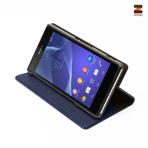 Zenus Sony Xperia Z2 Masstige Metallic Diary - Navy