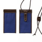 Zenus Cambridge Neck Strap Pouch - Blue