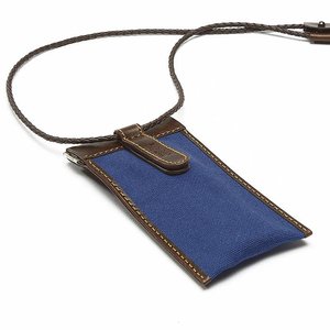 Zenus Cambridge Neck Strap Pouch - Blue