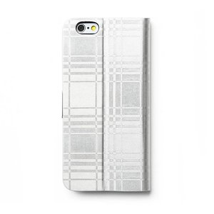 Zenus iPhone 6 Mono Check Diary -Silver
