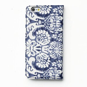 Zenus iPhone 6 Denim Paisley Diary - Blue