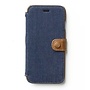 Zenus iPhone 6 Denim Vintage Pocket Diary - Deep Blue