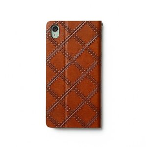 Zenus Sony Xperia Z3 Italian Vintage Quilt Diary - Tan Brown