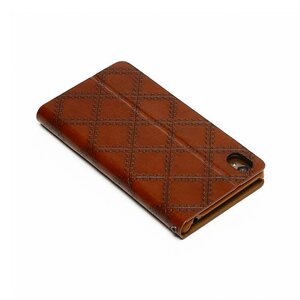 Zenus Sony Xperia Z3 Italian Vintage Quilt Diary - Tan Brown