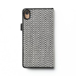 Zenus Sony Xperia Z3 Herringbone Diary - Black