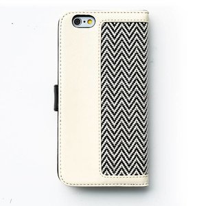 Zenus iPhone 6 Plus Herringbone Diary - White