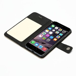 Zenus iPhone 6 Plus Herringbone Diary - White