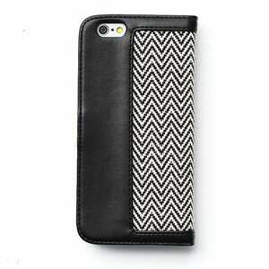 Zenus iPhone 6 Plus Herringbone Diary - Black