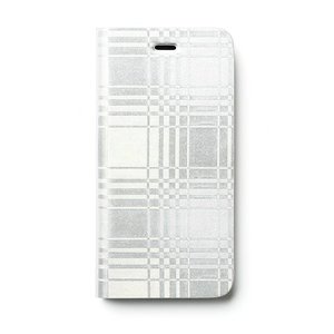 Zenus iPhone 6 Plus Mono Check Diary -Silver