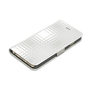 Zenus iPhone 6 Plus Mono Check Diary -Silver