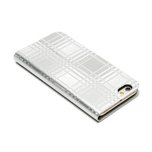 Zenus iPhone 6 Plus Mono Check Diary -Silver