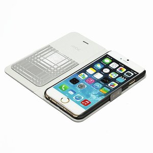 Zenus iPhone 6 Plus Mono Check Diary -Silver