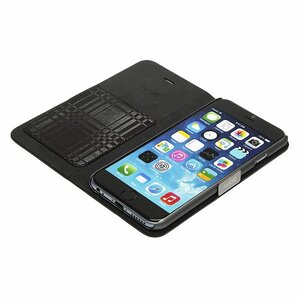 Zenus iPhone 6 Plus Mono Check Diary -Black