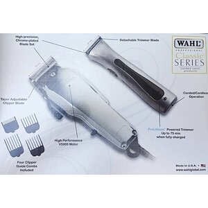 Wahl Brushed Chrome Combo, Tondeuse + Trimmer