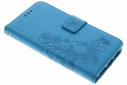 Klavertje Bloemen Booktype voor Huawei Y5 2 / Y6 2 Compact - Turquoise