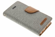 Mercury Goospery Canvas Diary Booktype voor iPhone SE / 5 / 5s - Grijs