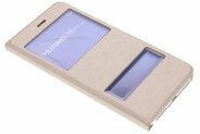 Slim Booktype met venster voor Huawei P8 Lite (2017) - Goud