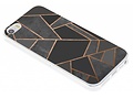 Design Backcover voor iPhone SE / 5 / 5s - Grafisch Zwart / Koper