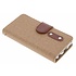 Linnen Booktype voor iPhone 5c - Bruin Linnen Booktype voor iPhone 5c - Bruin