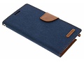Mercury Goospery Canvas Diary Booktype voor Samsung Galaxy Note 3 - Blauw