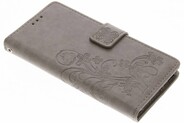 Klavertje Bloemen Booktype voor Huawei Y6 (2017) - Grijs