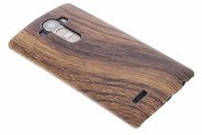 Hout Design Backcover voor LG G4 - Donkerbruin