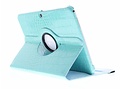 360° Draaibare krokodil Bookcase voor Samsung Galaxy Tab 3 10.1 - Turquoise