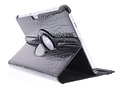 360° Draaibare krokodil Bookcase voor Samsung Galaxy Tab 2 10.1 - Zwart