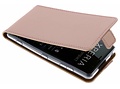 Selencia Luxe Softcase Flipcase voor Sony Xperia XZ2 Compact - Rosé goud